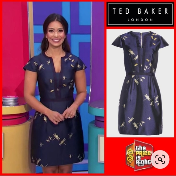 🍒EUC🍒 TED BAKER DRAGONFLY DRESS - Picture 2 of 16